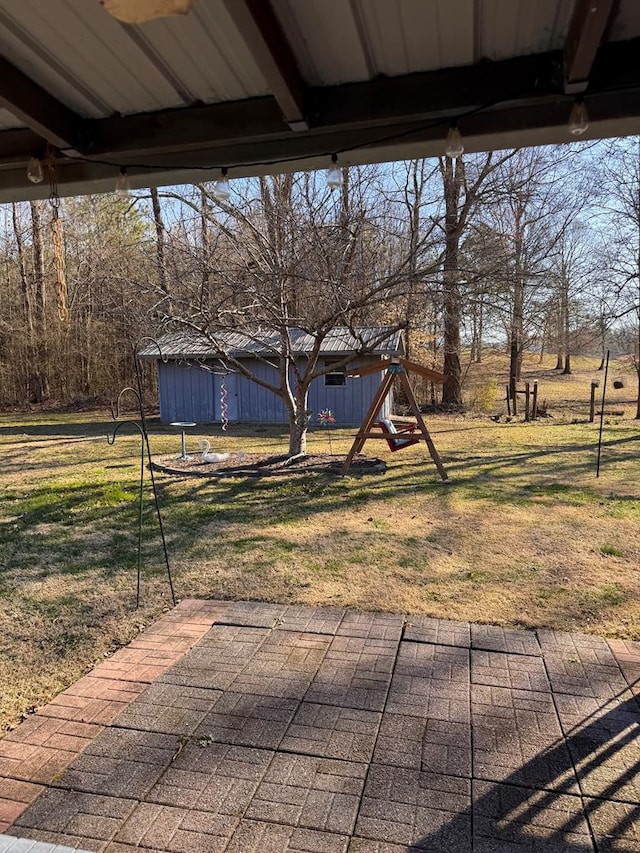 view of patio / terrace with a playground