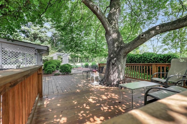 153 Buckingham Dr, Dalton, GA 30720 - view of wooden deck