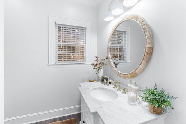 bathroom featuring vanity