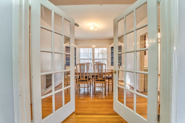 282 Cedar Ridge Rd, Dalton, GA 30721 - unfurnished dining area with light wood-style flooring and french doors