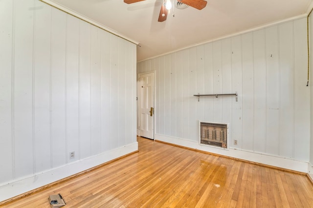 282 Cedar Ridge Rd, Dalton, GA 30721 - unfurnished living room featuring hardwood / wood-style floors, ornamental molding, visible vents, a ceiling fan, and a fireplace