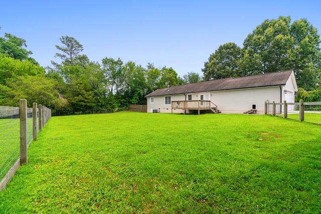 662 Nance Springs Rd, Dalton, GA 30721 - fenced backyard with a wooden deck