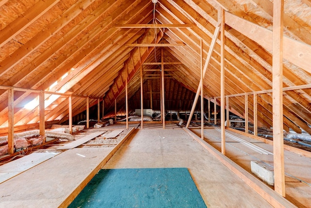 view of attic