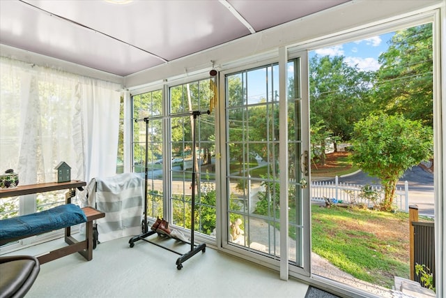 view of sunroom