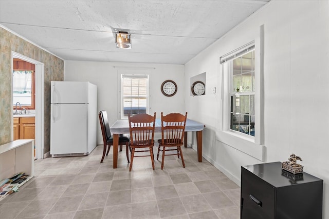 dining room with sink