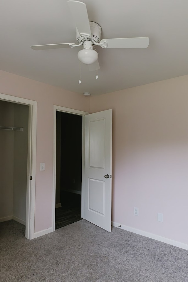 283 Parkland Way, Chatsworth, GA 30705 - unfurnished bedroom with carpet flooring, baseboards, and a ceiling fan