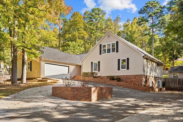 front of property featuring a garage