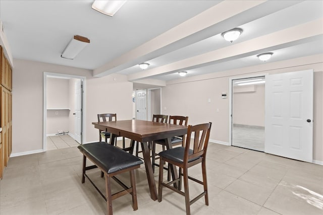 dining room featuring light tile patterned floors