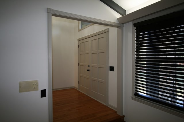 doorway featuring hardwood / wood-style floors