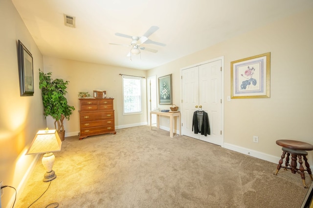 1730 Brighton Way, Dalton, GA 30720 - living area with ceiling fan, carpet, and baseboards