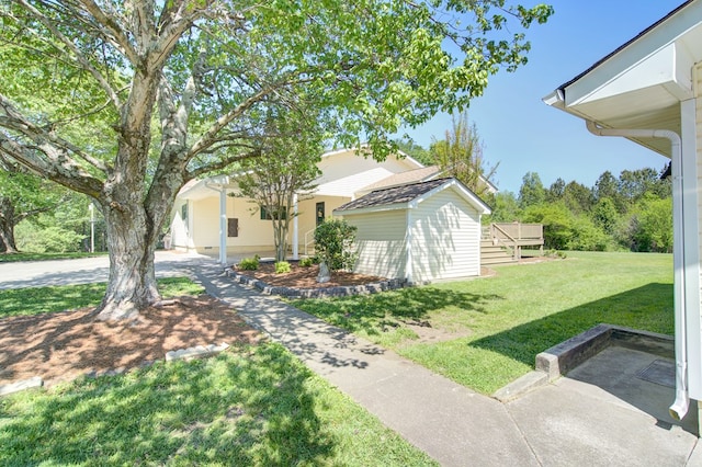 exterior space featuring a deck