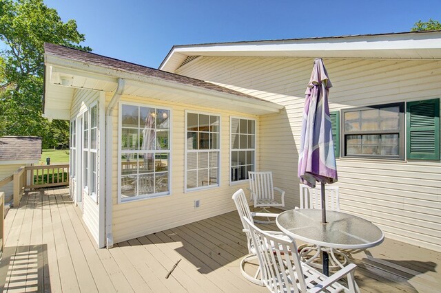 view of wooden terrace