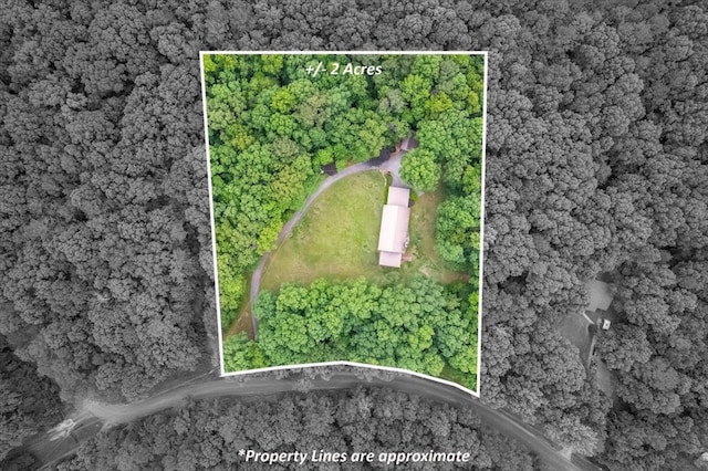 view of property location with property parcel outlined
