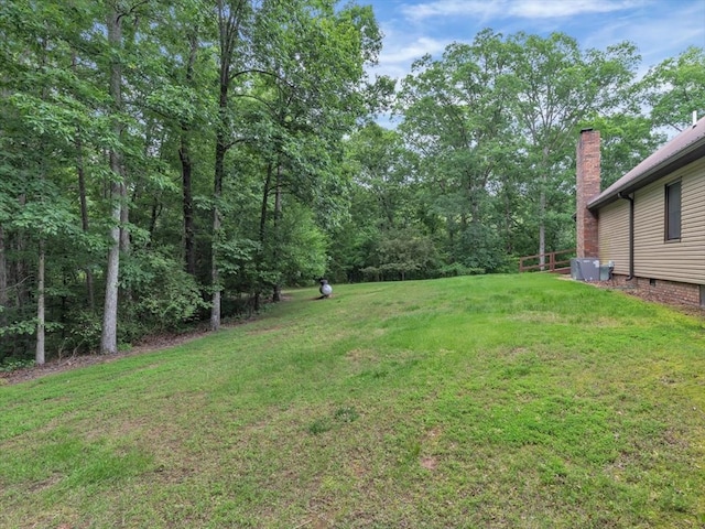 view of grassy yard