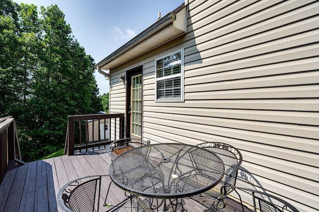 1359 Dustin Dr, Dalton, GA 30720 - wooden terrace with outdoor dining space