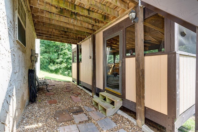 1359 Dustin Dr, Dalton, GA 30720 - view of patio with an exterior structure and an outbuilding