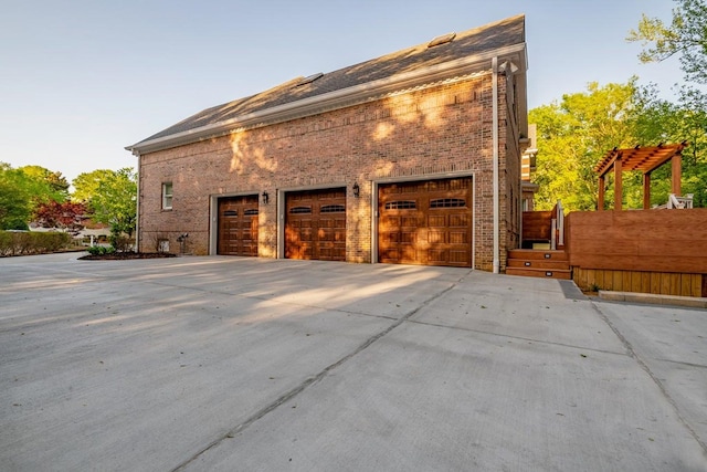 view of home's exterior featuring a garage