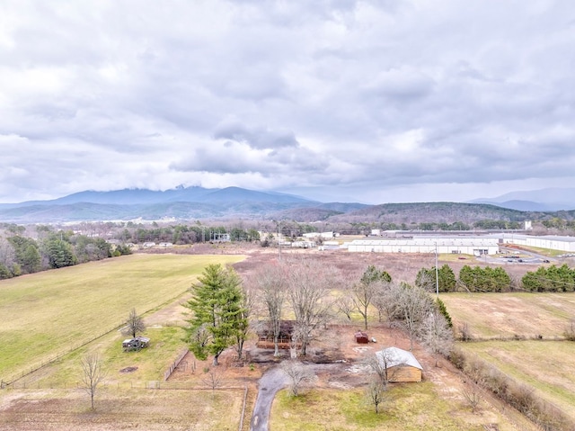 mountain view with a rural view