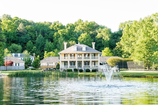 view of water feature