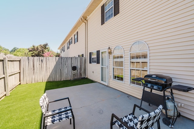 view of patio with grilling area