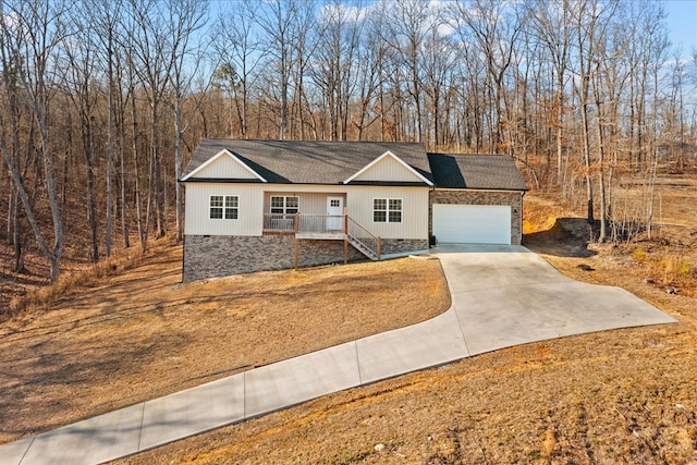 view of front of home featuring a garage