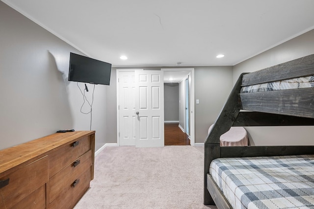 3414 Chattanooga Rd, Tunnel Hill, GA 30755 - bedroom featuring carpet, crown molding, and recessed lighting