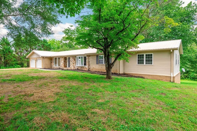 3414 Chattanooga Rd, Tunnel Hill, GA 30755 - ranch-style home with an attached garage and a front lawn