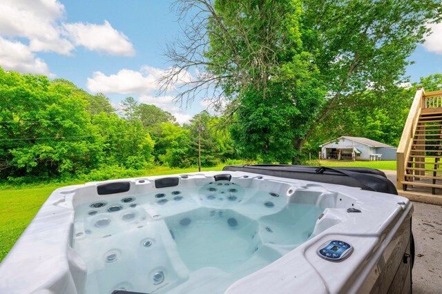 3414 Chattanooga Rd, Tunnel Hill, GA 30755 - view of pool with stairway and a hot tub