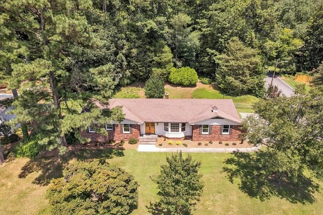100 Tibbs Rd, Dalton, GA 30720 - view from above of property featuring a heavily wooded area