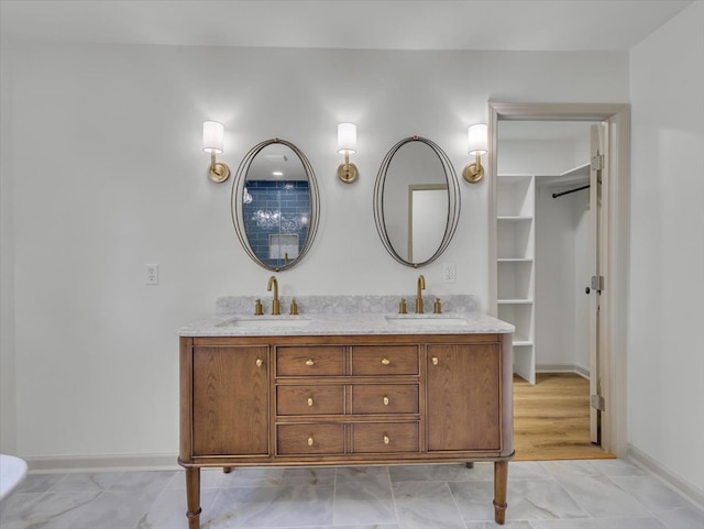 100 Tibbs Rd, Dalton, GA 30720 - full bath featuring double vanity and baseboards