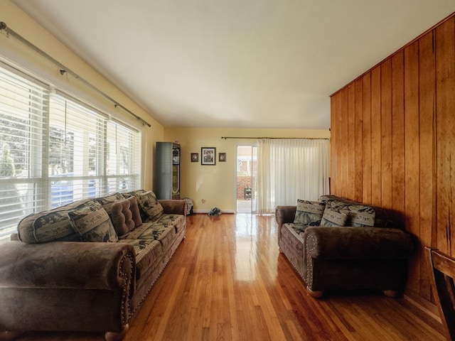 209 Kenemer Cir, Dalton, GA 30720 - living area featuring light wood-style floors and wood walls