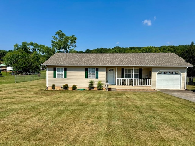 4511 Crestway Dr, Cohutta, GA 30710 - single story home featuring a porch, an attached garage, driveway, and roof with shingles