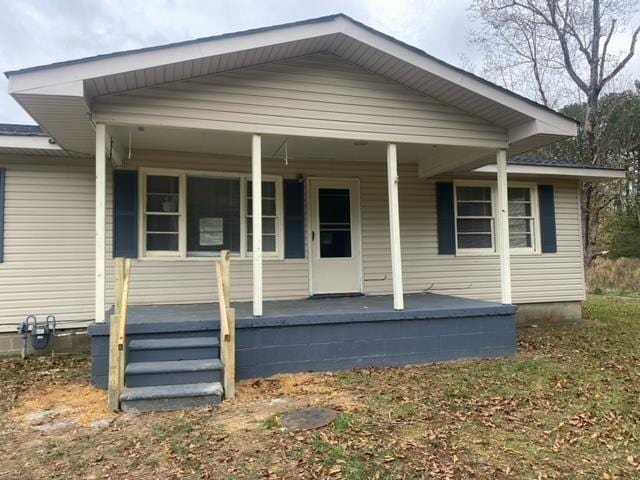 bungalow with covered porch