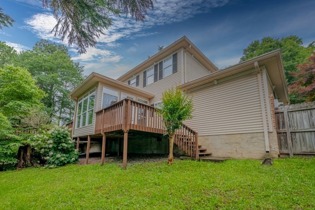 1694 Burnt Oak Dr Unit 208, Dalton, GA 30721 - back of house with a wooden deck and stairs