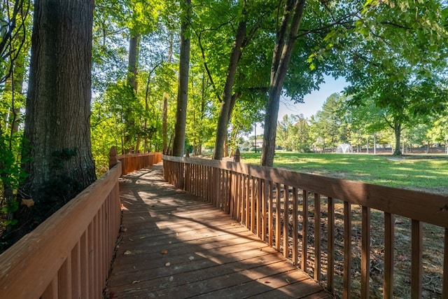 1694 Burnt Oak Dr Unit 208, Dalton, GA 30721 - wooden deck with a yard