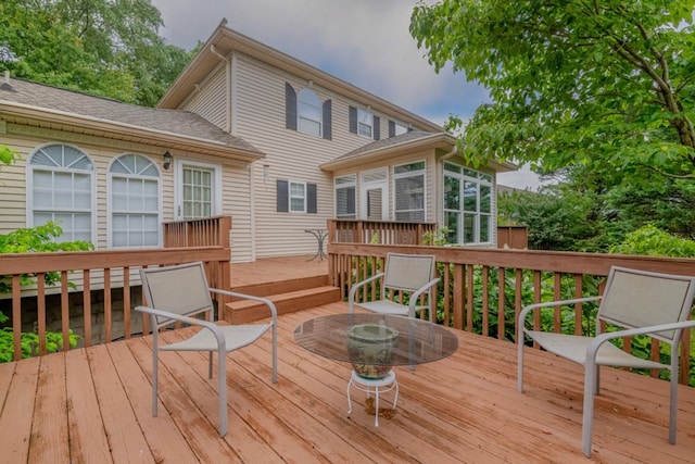 1694 Burnt Oak Dr Unit 208, Dalton, GA 30721 - wooden terrace featuring a sunroom