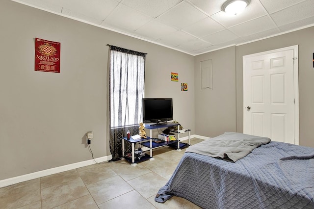 view of tiled bedroom