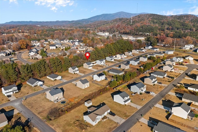 132 Village Creek Dr, Chatsworth, GA 30705 - aerial view of property and surrounding area featuring mountains and nearby suburban area