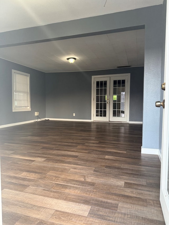 1802 Morris St, Dalton, GA 30721 - unfurnished room featuring french doors, baseboards, and wood finished floors