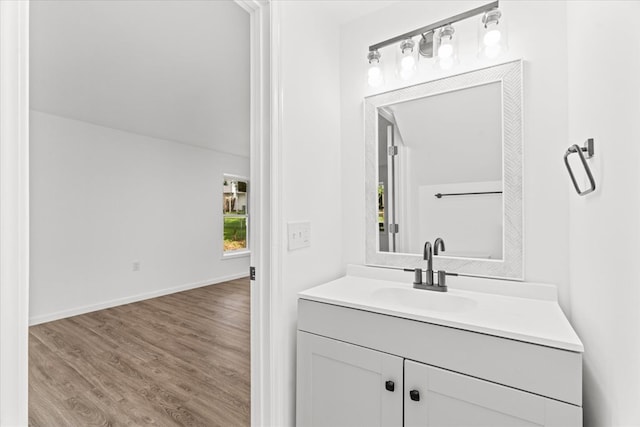 54 Austin Dr, Rossville, GA 30741 - bathroom with vanity and wood finished floors