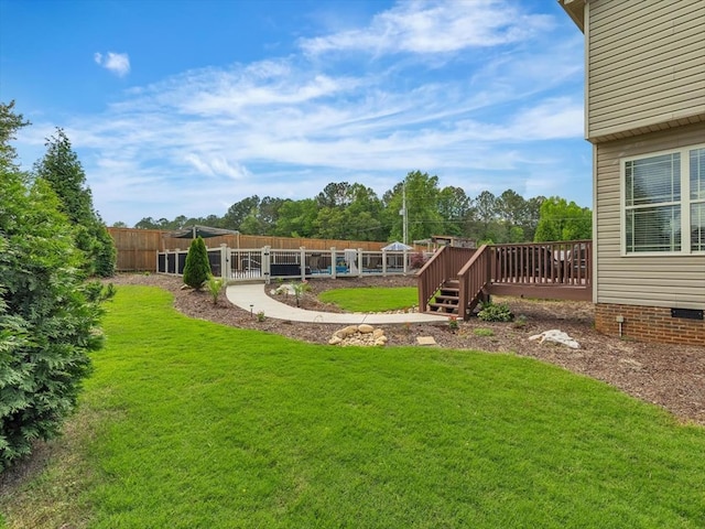 1000 Robin Way, Rocky Face, GA 30740 - view of yard with a wooden deck