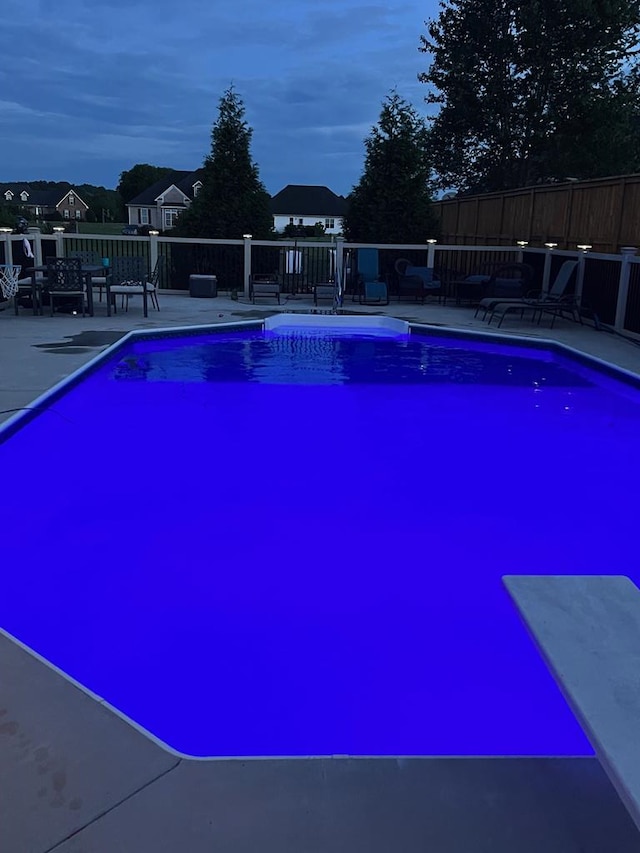 1000 Robin Way, Rocky Face, GA 30740 - view of pool featuring a diving board, fence, and a patio area