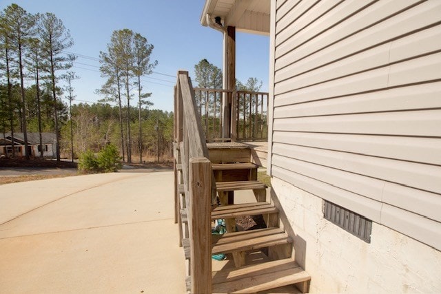 view of stairs