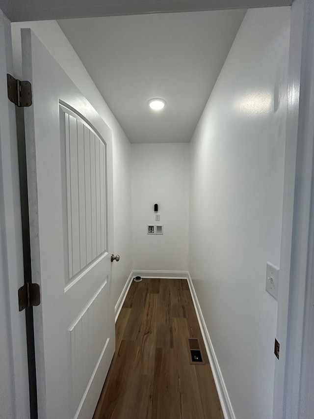 301 Shady Dr, Dalton, GA 30721 - hallway with dark wood-type flooring and baseboards