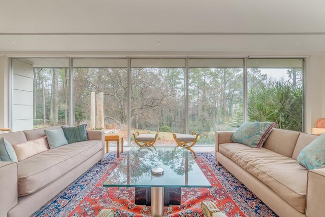 view of sunroom / solarium