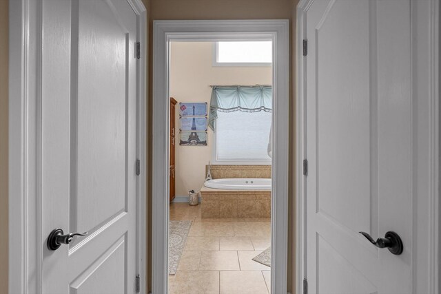 604 Lenna Ln, Dalton, GA 30720 - full bathroom with a garden tub, tile patterned flooring, and baseboards
