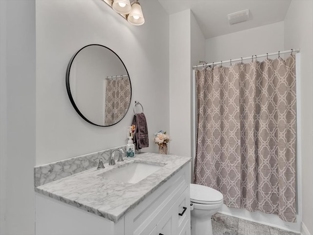 1501 Augusta Dr Unit 1, Dalton, GA 30721 - full bathroom featuring vanity, toilet, shower / bath combo, and tile patterned floors