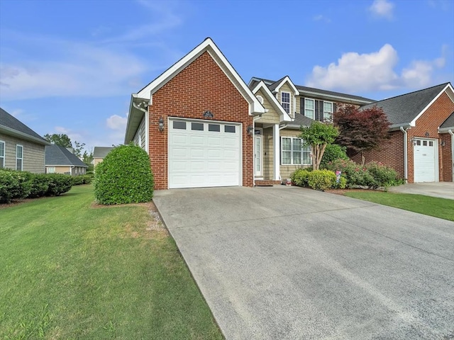 1501 Augusta Dr Unit 1, Dalton, GA 30721 - traditional-style home featuring an attached garage, concrete driveway, brick siding, and a front lawn