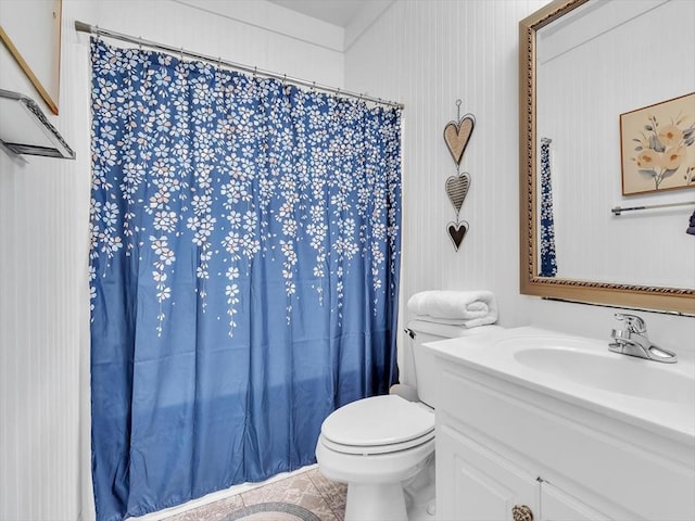 1501 Augusta Dr Unit 1, Dalton, GA 30721 - full bathroom featuring toilet, vanity, tile patterned flooring, and a shower with curtain
