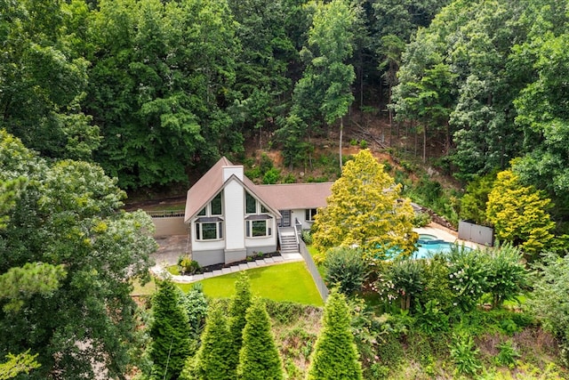 2219 Rocky Face Cir, Dalton, GA 30740 - aerial view of property and surrounding area featuring a forest